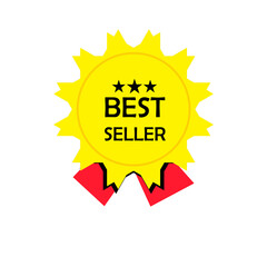 Best seller badge logo design. Best seller isolated