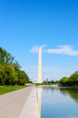 Washington DC Skyline in spring, Washington Monument