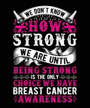 Breast cancer Awareness pink girl quote typography shirt design vector