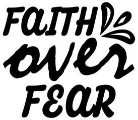 Faith over Fear, Boho SVG Design