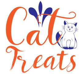 Cat Treats, Cat SVG Design, Cat T-Shirt Design, SVG, Cat Cut Files, Cat