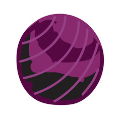 space planet color hand drawn