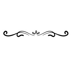 Vintage swirl flourish text divider