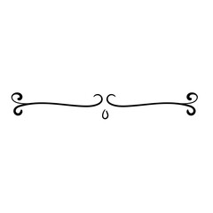 Vintage swirl flourish text divider