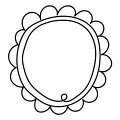 classic photo frame doodle