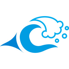 ocean wave logo design for decoration, website, web, presentation, printing, banner, logo, poster design, etc.