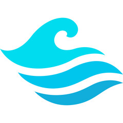 water wave icon for decoration, website, web, presentation, printing, banner, logo, poster design, etc.