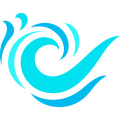 swirl wave icon for decoration, website, web, presentation, printing, banner, logo, poster design, etc.