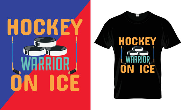 collection of ten vector hockey t-shirt designs, hockey t-shirt design set,  vintage hockey t-shirt design collection, typography hockey t-shirt  collection, retro style hockey vector t-shirt collection Stock Vector