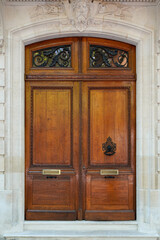 massive high house wooden door entrance brown classic big wood home gate