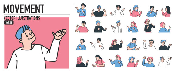 人物おしゃれイラスト素材