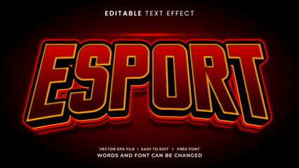 Esport gaming editable text effect