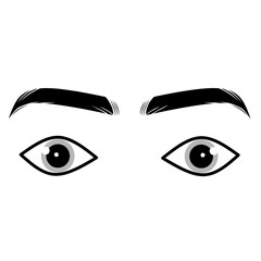 Eyes with eyebrow PNG