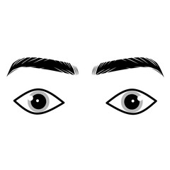 Eyes with eyebrow PNG