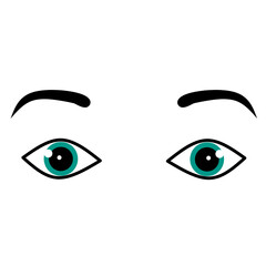 Eyes with eyebrow PNG
