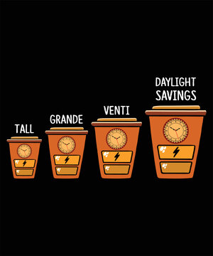 Daylight Savings Time Vector T Shirt Design