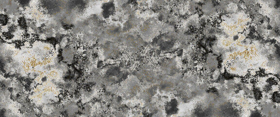 Marble texture on black texture with gold glitter. Black gold marble texture background. Tiles luxury stone floor seamless glitter for interior and exterior. Black watercolor grunge background