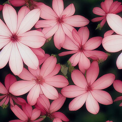 Pink flowers, Seamless tile. 