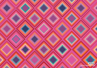 oriental diamond pattern in gradient pink for advertisement brochure template banner website cover product package design presentation fabric pattern vector eps.