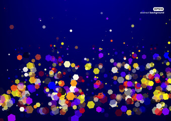 hexagon particle spectrum background for advertisement brochure template banner website cover product package design presentation vector eps.