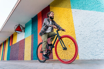 Cool Man Riding Bike