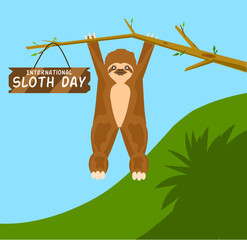 International Sloth Day, October 20 © Khoirul yaqin