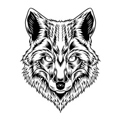 wolf head vector