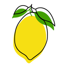 lemon fruit doodle