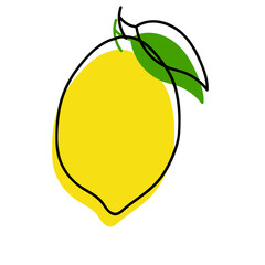 lemon fruit doodle