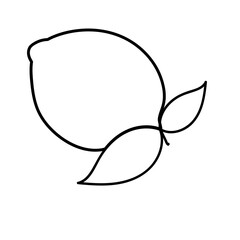 lemon fruit doodle
