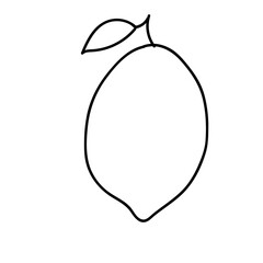 lemon fruit doodle