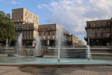 La place de l'hotel de ville, ville du Havre, département de Seine Maritime, France