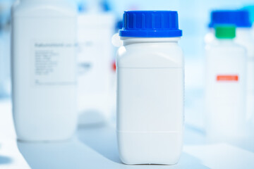 Plastic container for storing chemicals and food additives