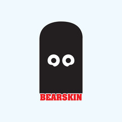 Black British army bearskin, Tall fur cap symbol design