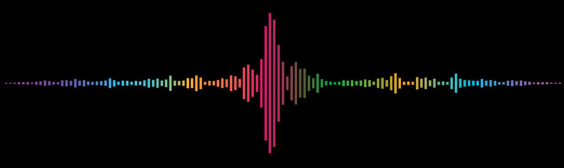 equalizer wave on black background	