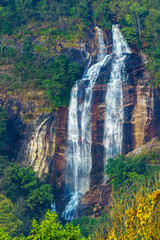 Siribhum Waterfall or Siriphum Waterfall, impressively tall and beautiful waterfall which flows from a steep cliff in Doi inthanon national park, Thailand.
