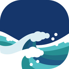 sea wave logo for decoration, website, web, mobile app, printing, banner, logo, poster design, etc.
