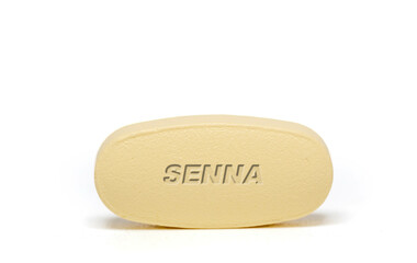Senna Pharmaceutical medicine pills  tablet  Copy space. Medical concepts.