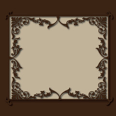 Frame, in the style of an ornament, Vector illustration eps 10, Art.