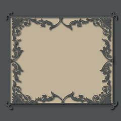 Frame, in the style of an ornament, Vector illustration eps 10, Art.