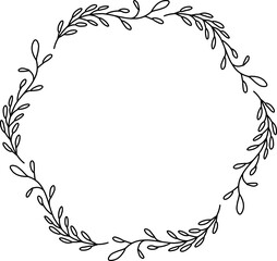 Hand drawn circle frame