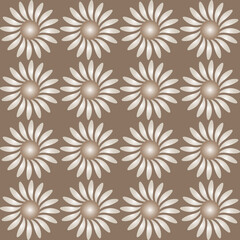 Seamless Flower Background vector illustration,Seamless vector patern with isolated colorful Patern,Flower in Brown Background