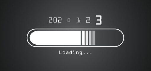 Fototapeta premium illustration of a design 2023 loading