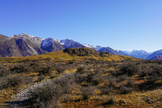 mountain landscape in new zealand