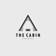 Fototapeta premium simple cabin logo vector design