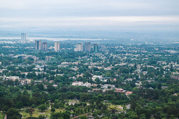 Fototapeta na wymiar Aerial view of the city Islamabad