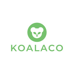 simple head koala icon logo