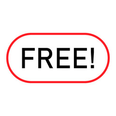 Free web button sign, promotion design label icon, gratis business vector illustration