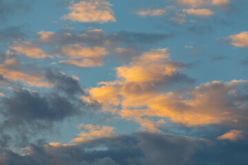 majestic clouds and blue sky