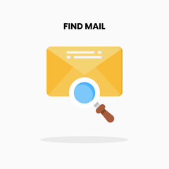 Find Mail flat icon. Vector illustration on white background.